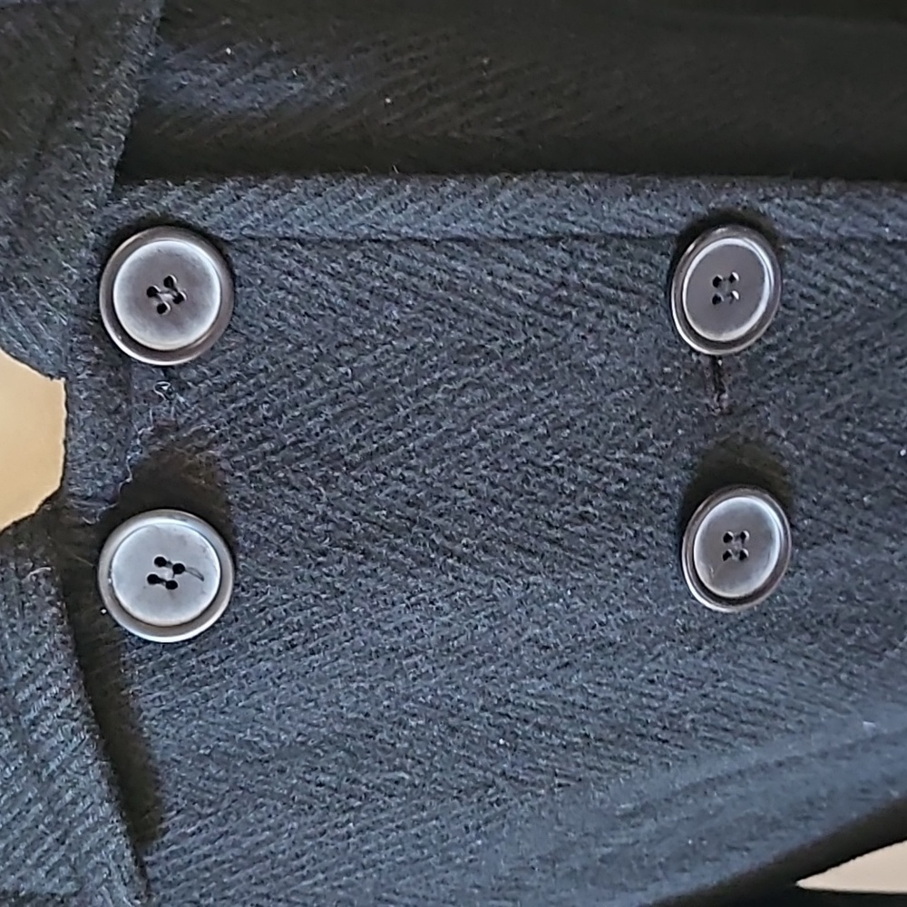 Mossimo Black Herringbone Patterned Double Button… - image 5